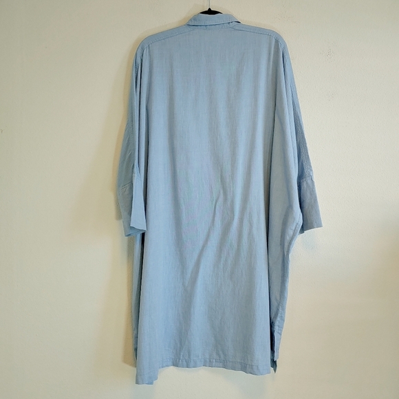 Standard James Perse Womens Light Blue Shirt Dress Minimalist Casual Preppy Sz 3 - Picture 7 of 11